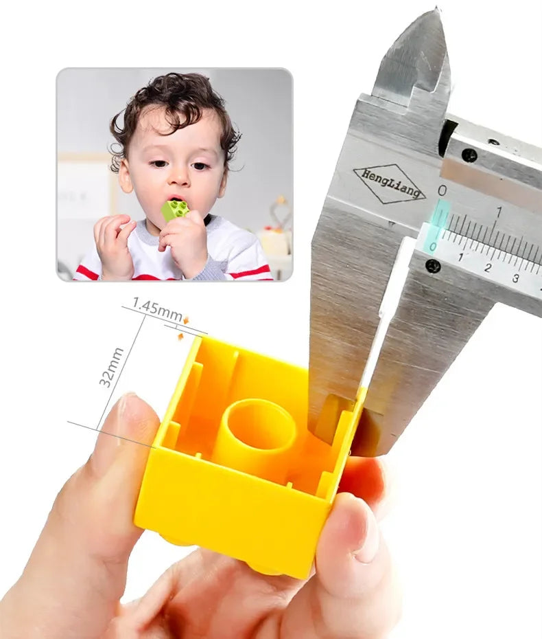 500g/bag DIY Big Size Creative Building Blocks Set Colorful Classic Basic Compatible With Duplo Kid Educational Toy For Children