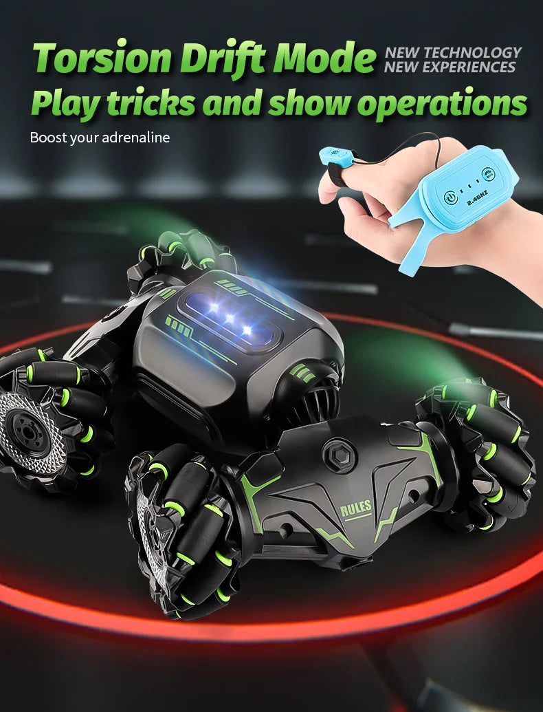 2.4G RC Toy Car Gesture Sensing Twisting Stunt Drift Climbing  Remote Controlled Cars Toys For Children Boys A Birthday Present