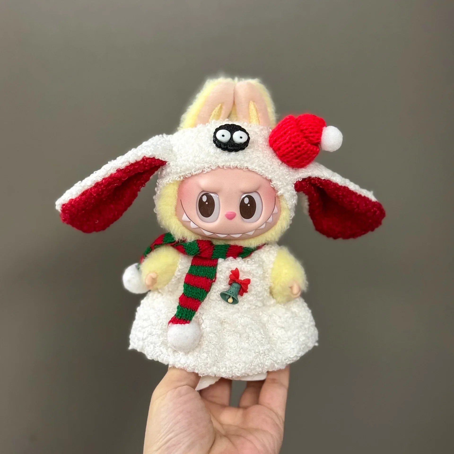 17cm Labubu Christmas Doll Clothes  Festive Santa Outfit , Holiday Party Costume for Dolls, Xmas Dress Up Accessories