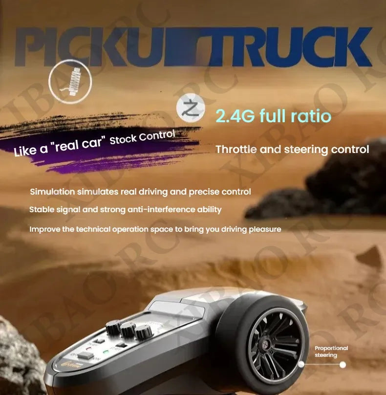 Rc Car Off Road 4x4 High Speed 70KM/H Remote Control Car with LED Headlight Brushless 4WD 1/16 Monster Truck Toys for Boys Gift