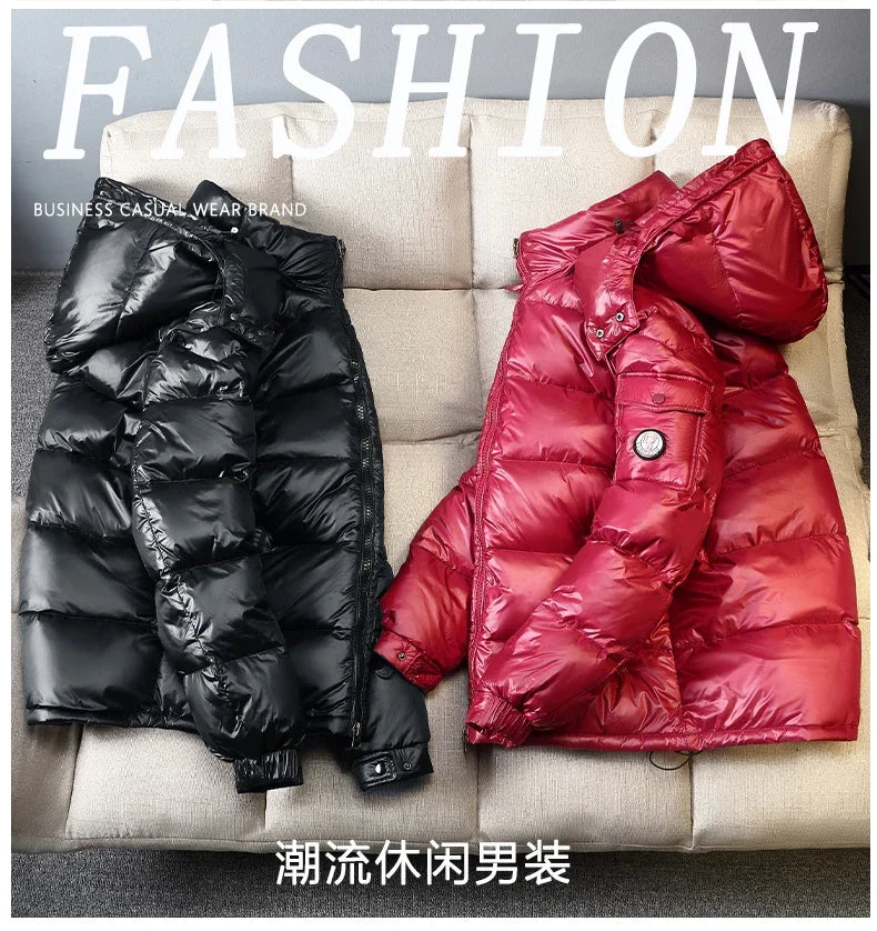 2024 New Men's Short Down Jacket Korean Style Trendy Winter Coat Fashionable Stylish Warm Puffer Jacket