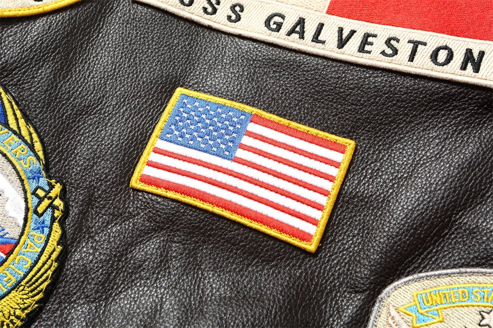 Dark Brown Winter Pilot Leather Jacket Men Military Style Europe Size Genuine Natural Thick Cowhide G1 Flight Leather Coat