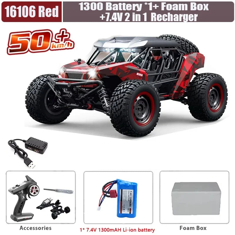 SCY or JJRC Q130 70KM/H 60KM/H 50KM/H  4WD RC Car with LED Remote Control Cars High Speed Drift Monster 4x4 Truck Rc Cars 144001