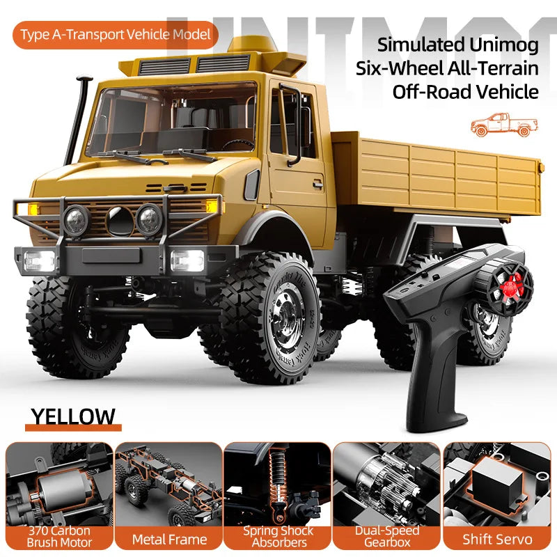 JJRC C8823 Rc 1:18 Scale Remote Control Off-Road Car Six-Wheel Drive Climbing Toy Full Proportion Rc Truck Toy Boys Gift