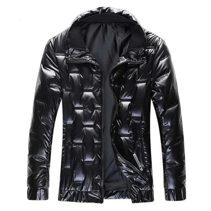 Man Padded Coat Glossy Parkas Lightweight Puffer Down Jackets For Men Short Padding Winter Korean Style Warm Clothes Models Hot