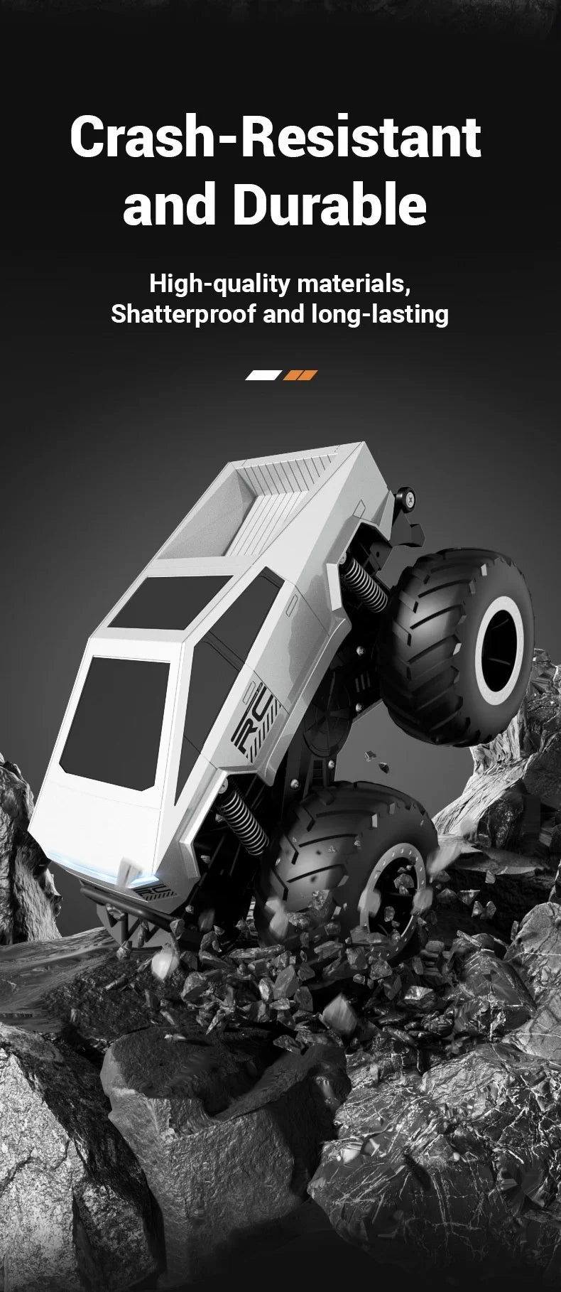 JJRC 1:18Q185 Amphibious RC Crawler 4WD Waterproof Off-Road Stunt Car 2.4GHz Kids Remote Control Toy All-Terrain Water Land Gift