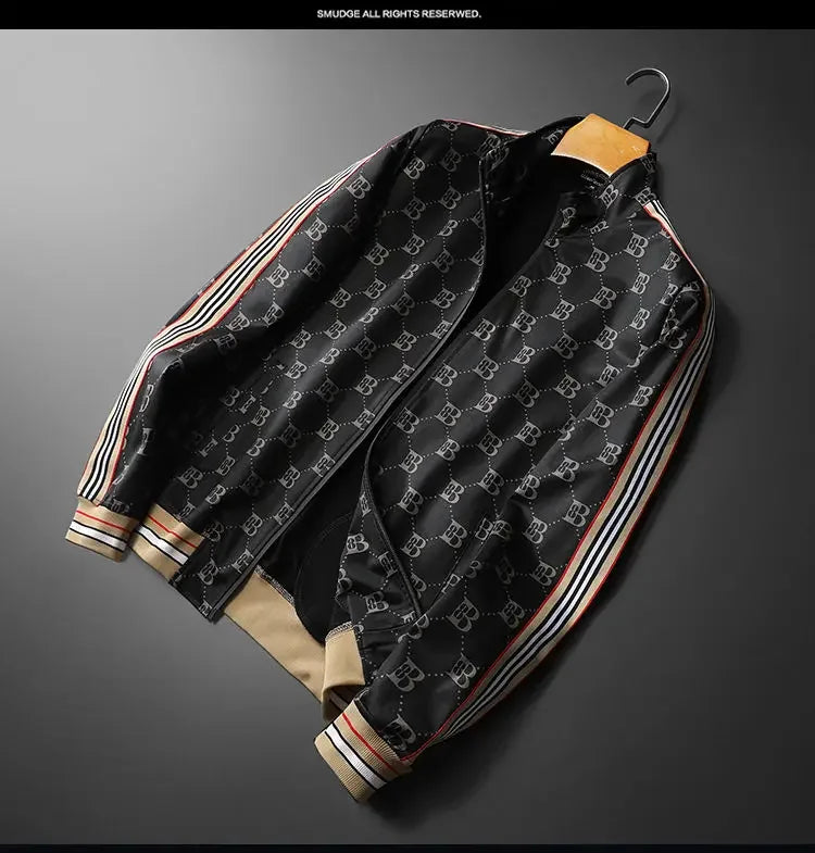 New autumn/winter fashion jacket trend versatile cardigan jacket men's light luxury slim fit outerwear