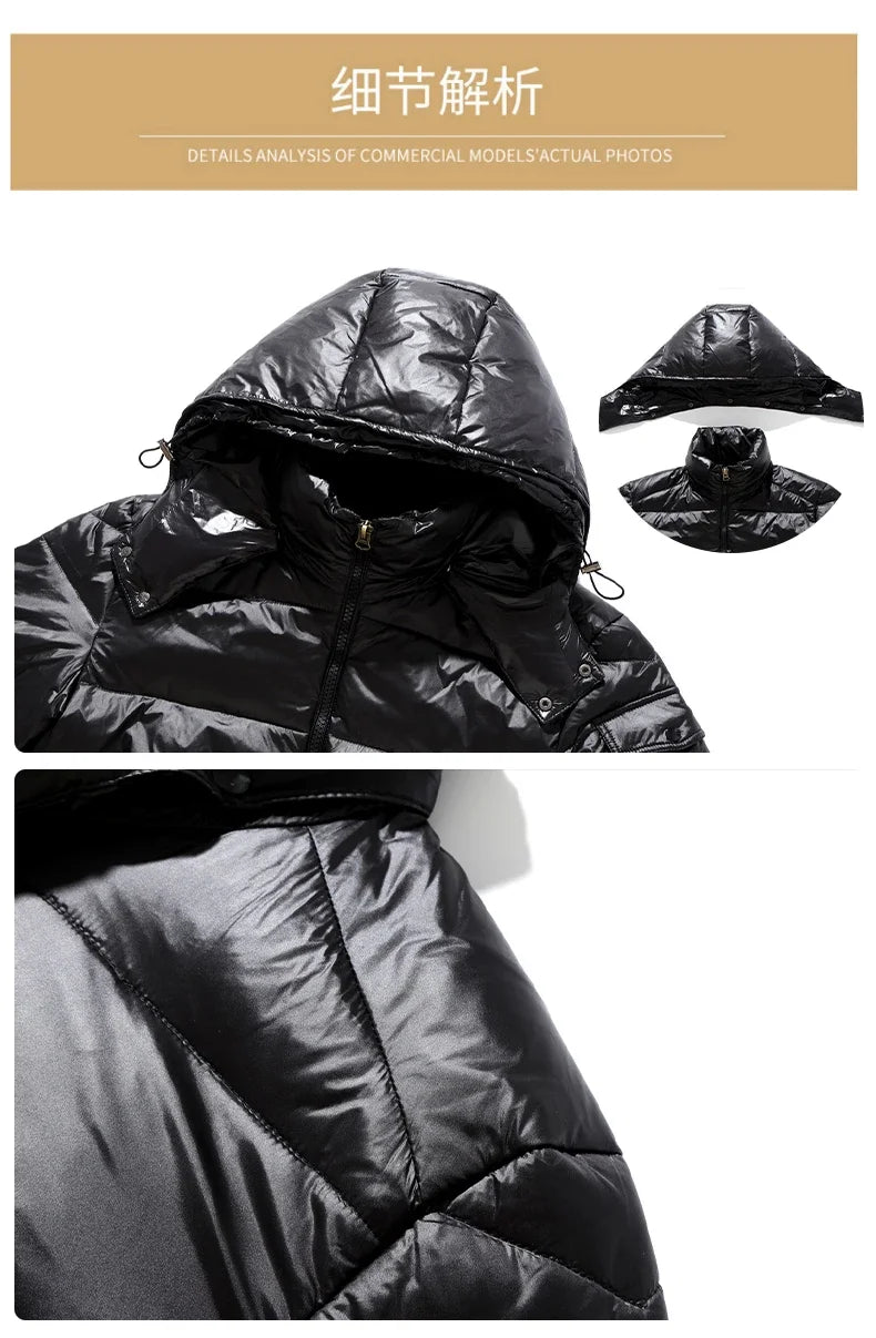 2024 New Men's Short Down Jacket Korean Style Trendy Winter Coat Fashionable Stylish Warm Puffer Jacket