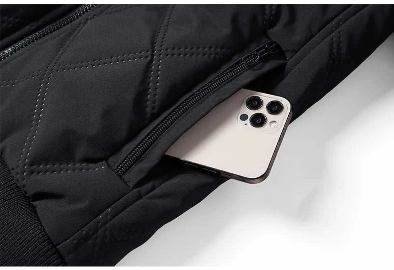 Fleece Jacket for Men 2025 Thick Stand Collar Solid Winter Jacket Men Windproof Warm Business Casual Men Coats High Quality