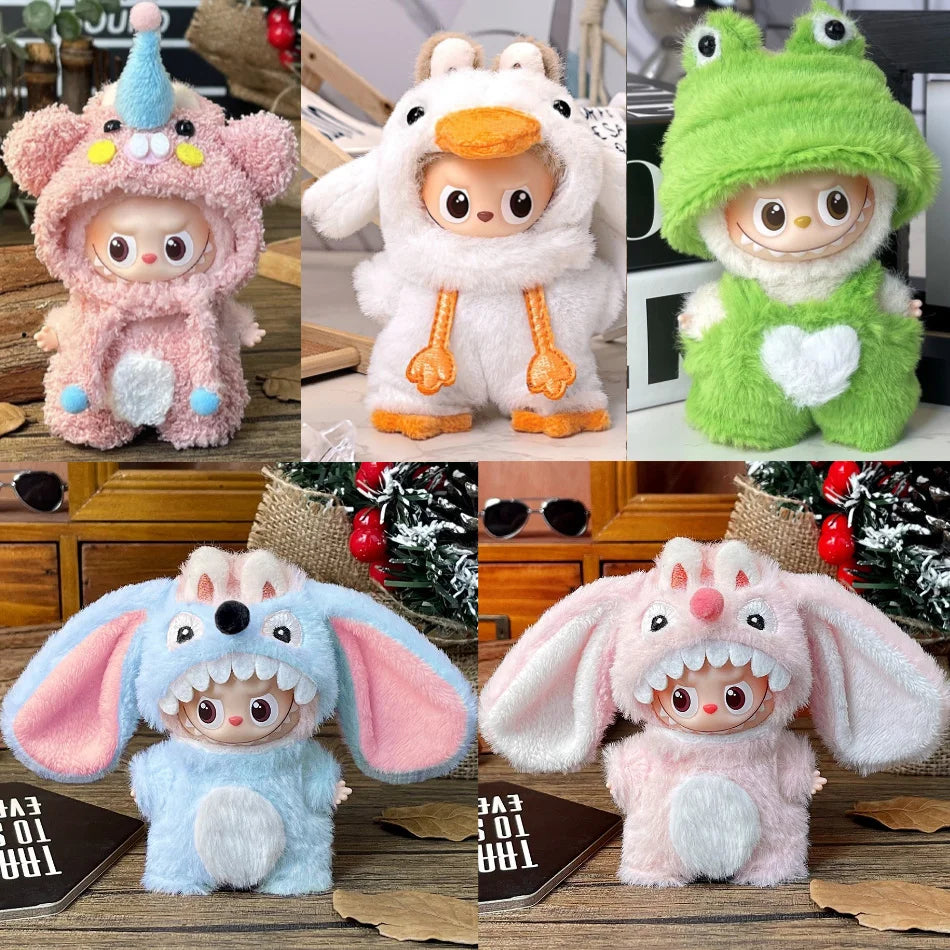 Labubu 4.0 The Monsters Pin The Monsters Forest Fairy Tale Series Clothes Cute Plush Duck Hook Weaving Clothes Doll Accessories