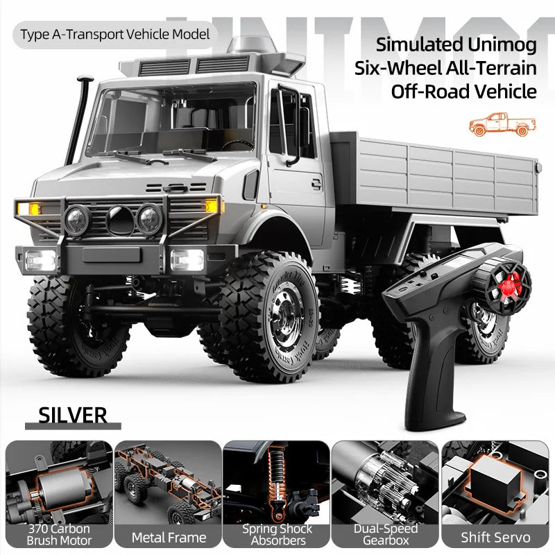 JJRC C8823 Rc 1:18 Scale Remote Control Off-Road Car Six-Wheel Drive Climbing Toy Full Proportion Rc Truck Toy Boys Gift