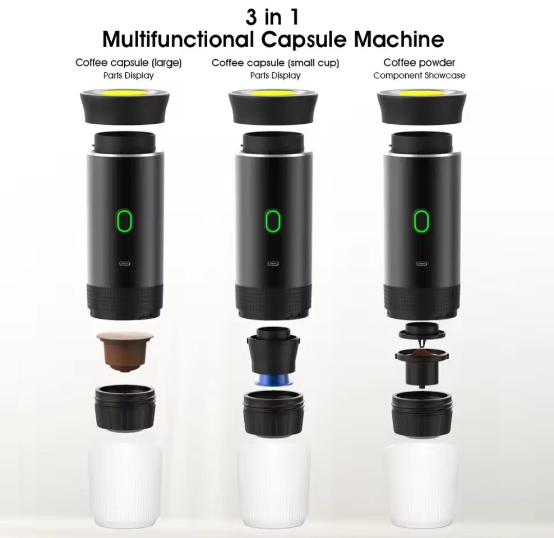 3-in-1 Portable Wireless Espresso Maker for Travel