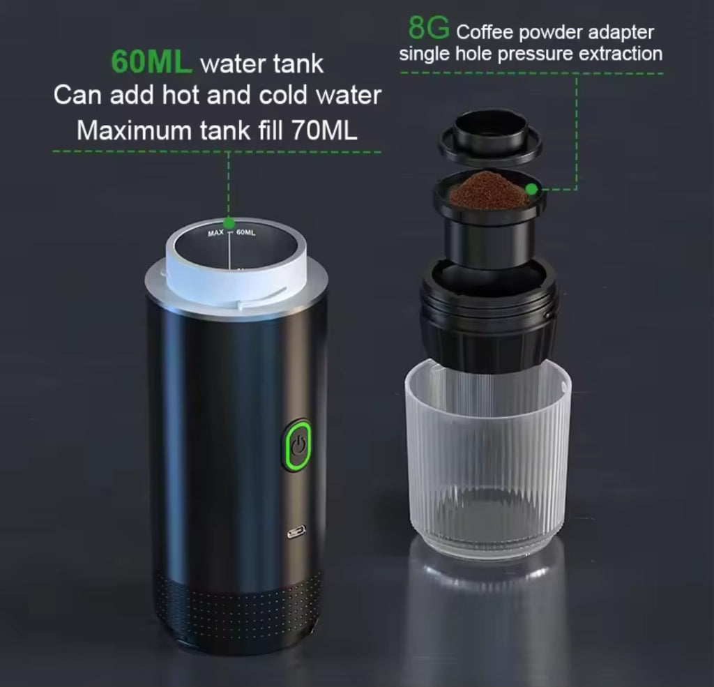 3-in-1 Portable Wireless Espresso Maker for Travel