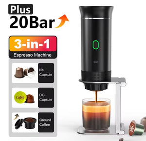 3-in-1 Portable Wireless Espresso Maker for Travel