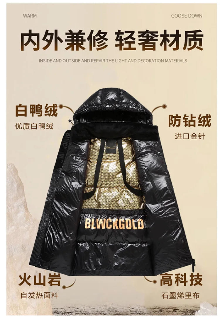Winter Jacket For Men Top Quality Goose Down Coat Parka Men Winter Jacket Coat New Warm Fashion Hooded Long Down Jacket Canada