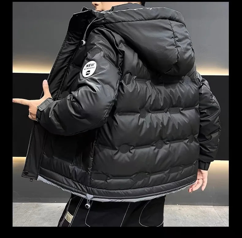 Men's Down Jacket Winter New Thickened Warm And Cold Proof Outwear Top Casual White Duck Down Hoodie Coats For Men
