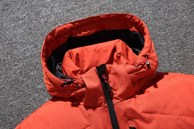 Winter Thickened Men's Down Jacket Men Warm Windproof Parkas Travel Detachable Hat Casual Lightweight Skiing Puffer Jacket Male