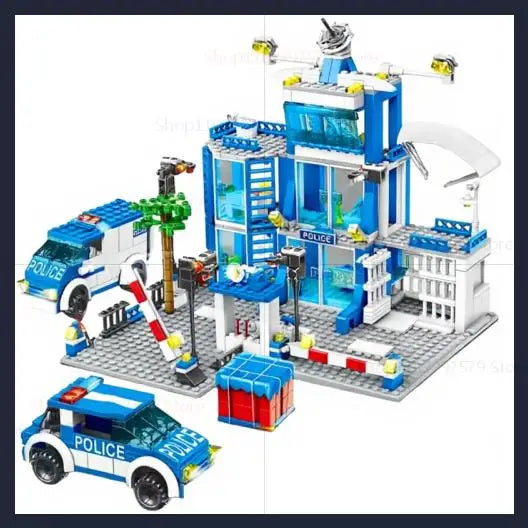 New 760PCS Building Blocks Police Station Military City Construction Set DIY Figures Bricks Educational Toy For Kids Adults Gift