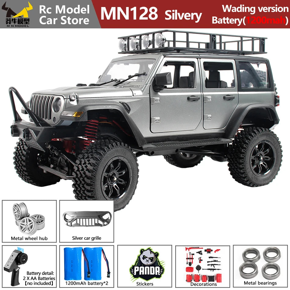 MN MODEL 1:12 Panda RC 4X4 Diving Wading Off-road Car Rock Crawler All Terrain Vehicle Buggy SUV Climbing Truck Toy for Adult