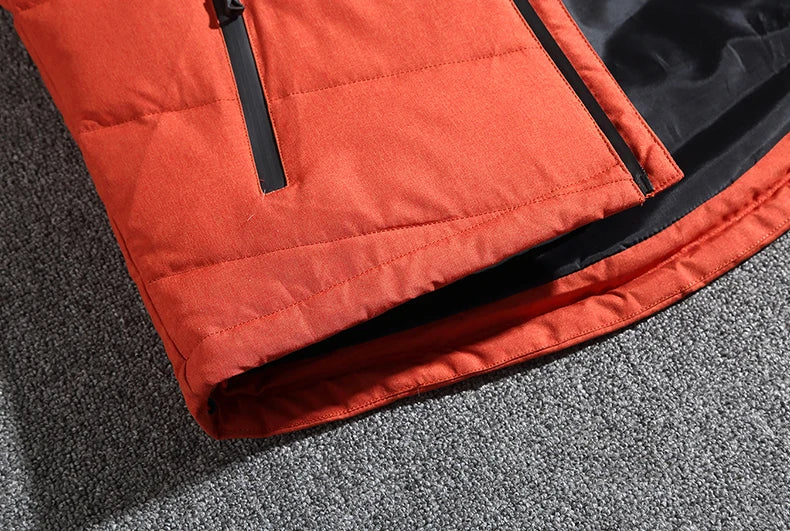 Winter Thickened Men's Down Jacket Men Warm Windproof Parkas Travel Detachable Hat Casual Lightweight Skiing Puffer Jacket Male