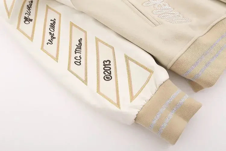 European and American Fashion Letter Embroidered Jackets Unisex Couple Contrasting Color Y2K Hip Hop Loose Leather Jackets Men