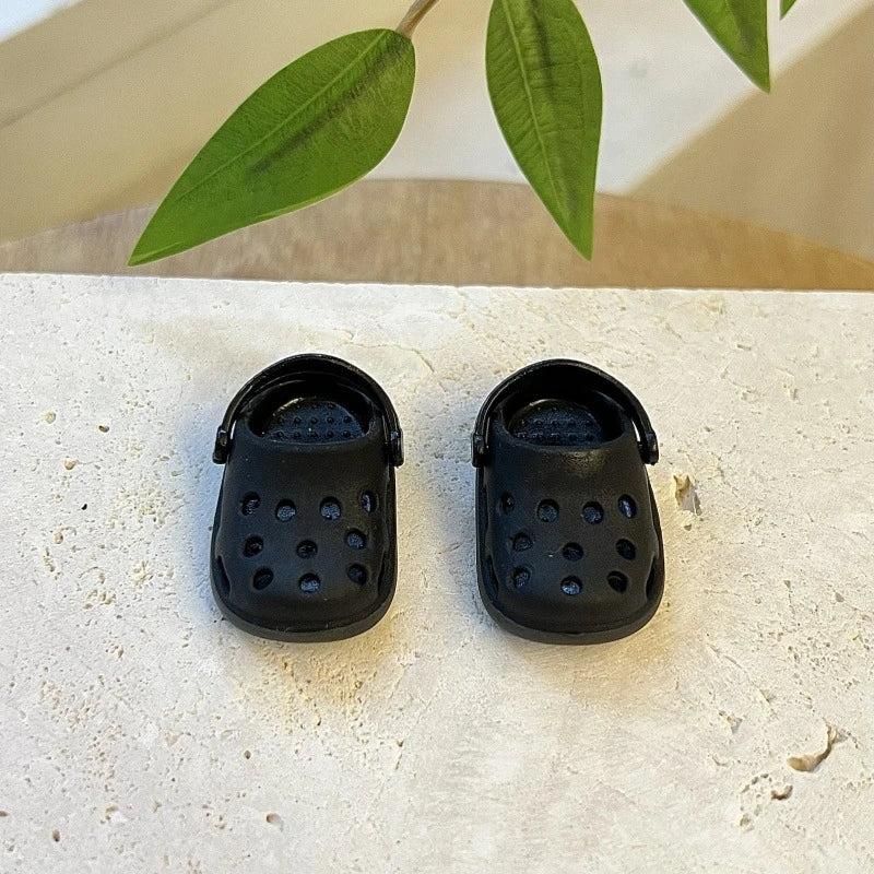 17cm Laubub Doll Fashion Hole Shoes Cute Mini Beach Slippers for Labubu V1 V2 V3 Dolls Change Accessories Toys Birthday Gift
