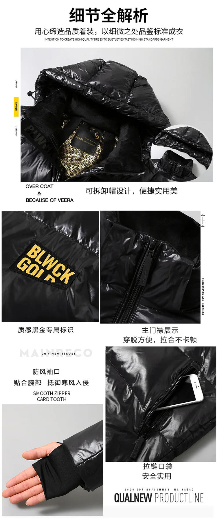 Winter Jacket For Men Top Quality Goose Down Coat Parka Men Winter Jacket Coat New Warm Fashion Hooded Long Down Jacket Canada