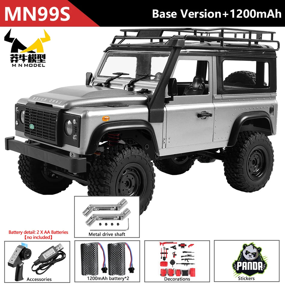 MN MODEL 1/12 4x4 Diving RC Panda Tour Vehicle Defender Off-Road Car Rock Crawler Wading Climbing Truck Collection Toy for Adult