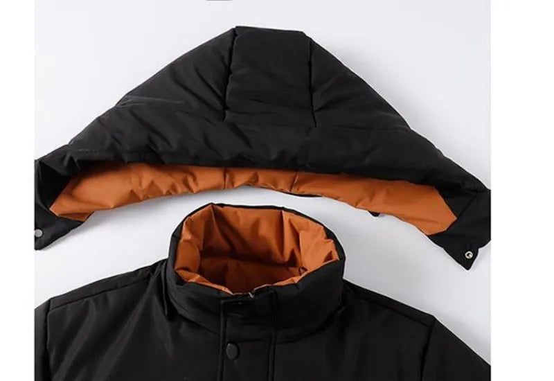 Winter Man Windproof Casual Puffer Jacket Men Thicken Outdoor Detachable Hat Jacket Man Multi Pocket Loose Parka Windbreaker 8XL