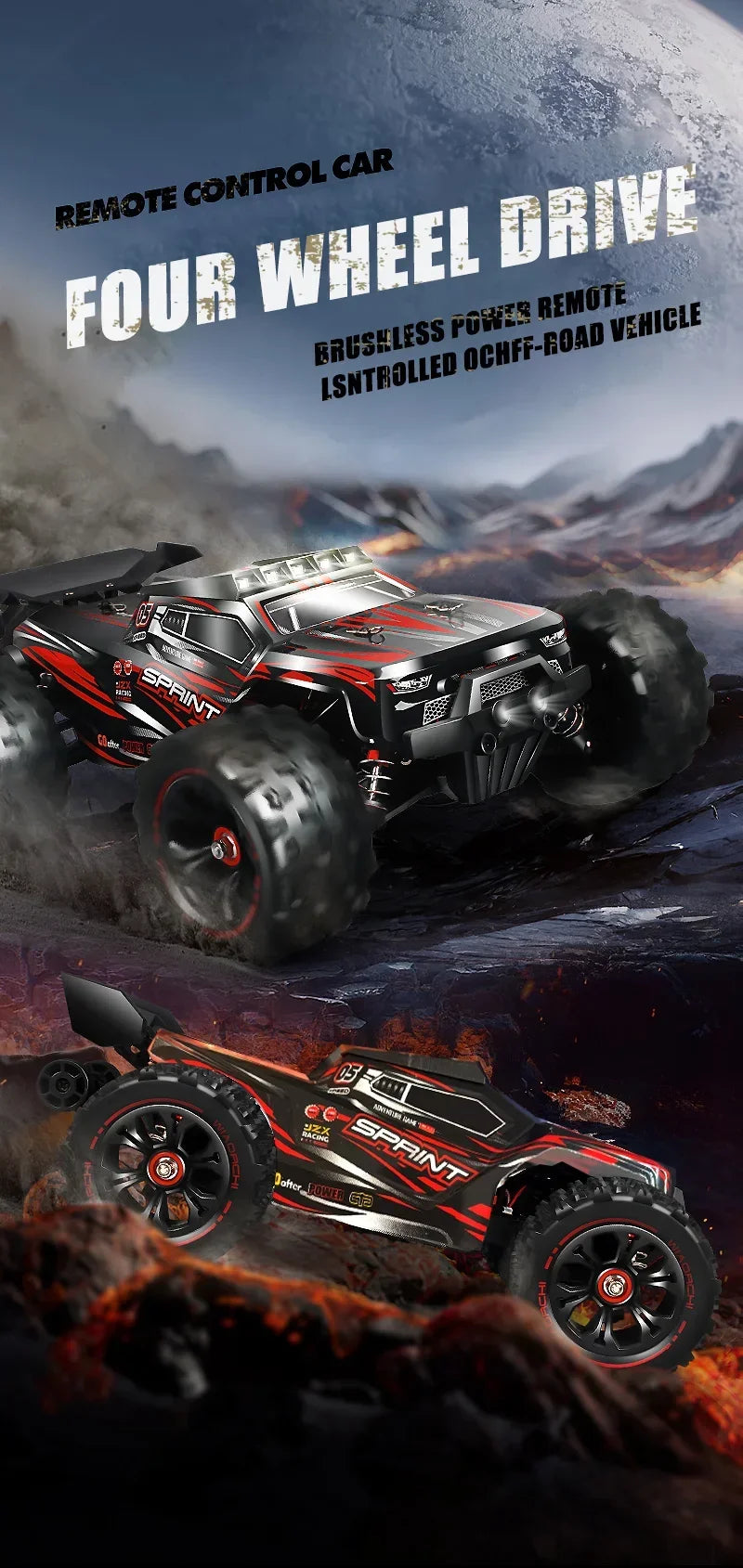 1:16 WLtoys 9522pro Professional Racing Car 85 Km/h 4WD Brushless Remote Control Vehicle Road-Off-Road Drifting Type Rc CarGift