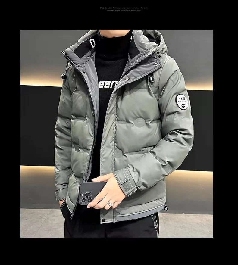 Men's Down Jacket Winter New Thickened Warm And Cold Proof Outwear Top Casual White Duck Down Hoodie Coats For Men