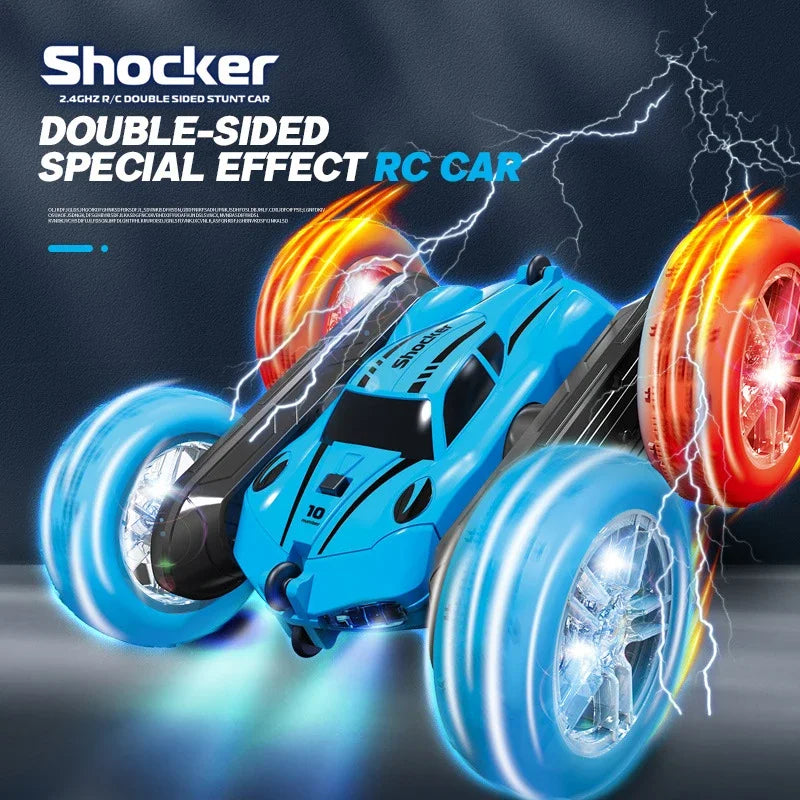 2.4G Remote Control Car  Double Sided Flip Endurance  360 Degree Rotation 4-Wheel Drive Mini Electric Car Toys For Children