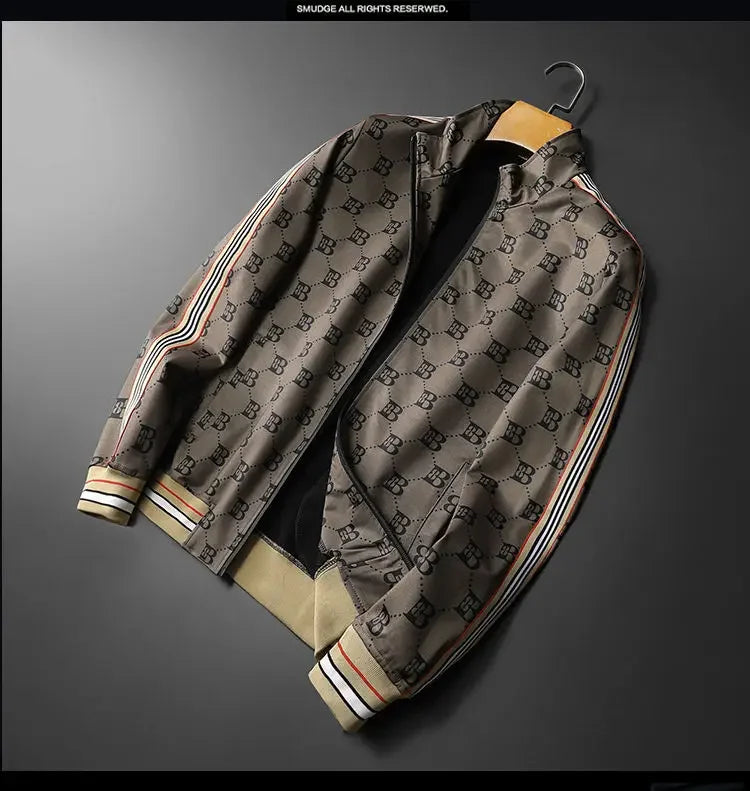 New autumn/winter fashion jacket trend versatile cardigan jacket men's light luxury slim fit outerwear