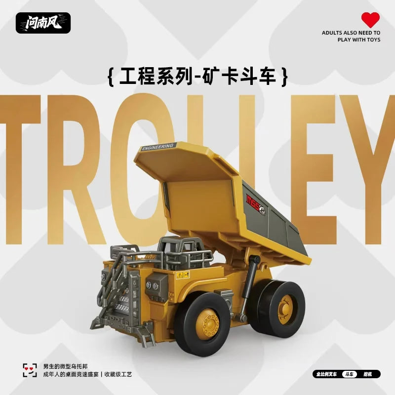 New 1:64 Alloy Remote Control Mine Truck Full Proportional Control Simulated Headlights Realistic Details Desktop Toy Boys Gift