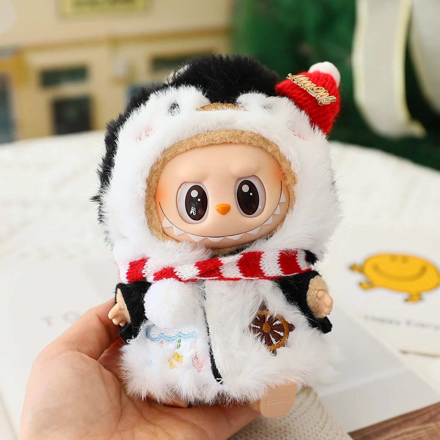 1 Set 17cm Labubu Christmas Baby Clothes Snowman Elk Santa Claus Outfit For 1st 2nd 3rd Gen Doll Xmas Holiday Gift