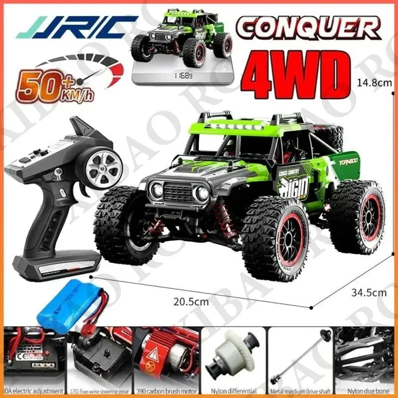 Rc Car Off Road 4x4 High Speed 70KM/H Remote Control Car with LED Headlight Brushless 4WD 1/16 Monster Truck Toys for Boys Gift