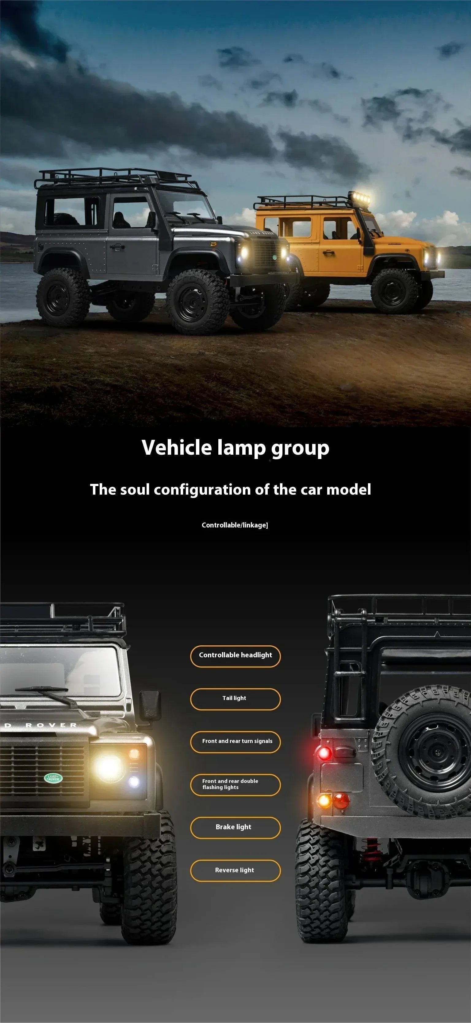 MN MODEL 1/12 4x4 Diving RC Panda Tour Vehicle Defender Off-Road Car Rock Crawler Wading Climbing Truck Collection Toy for Adult