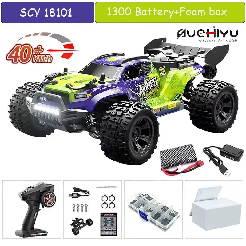 1:16 75KM/H or 50KM/H 4WD RC Car with LED Remote Control Cars High Speed Drift Monster Truck for Kids Vs Wltoys 144001 Toys