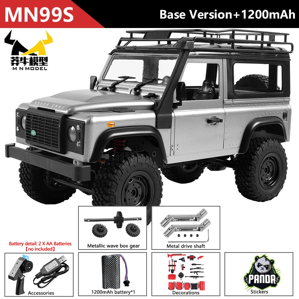 MN MODEL 1/12 4x4 Diving RC Panda Tour Vehicle Defender Off-Road Car Rock Crawler Wading Climbing Truck Collection Toy for Adult