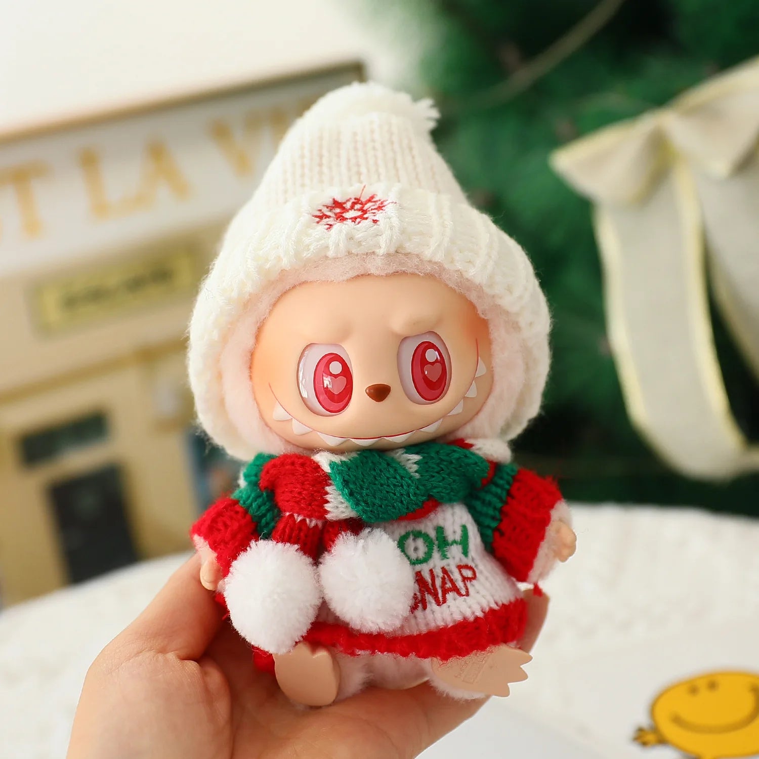 1 Set 17cm Labubu Christmas Baby Clothes Snowman Elk Santa Claus Outfit For 1st 2nd 3rd Gen Doll Xmas Holiday Gift
