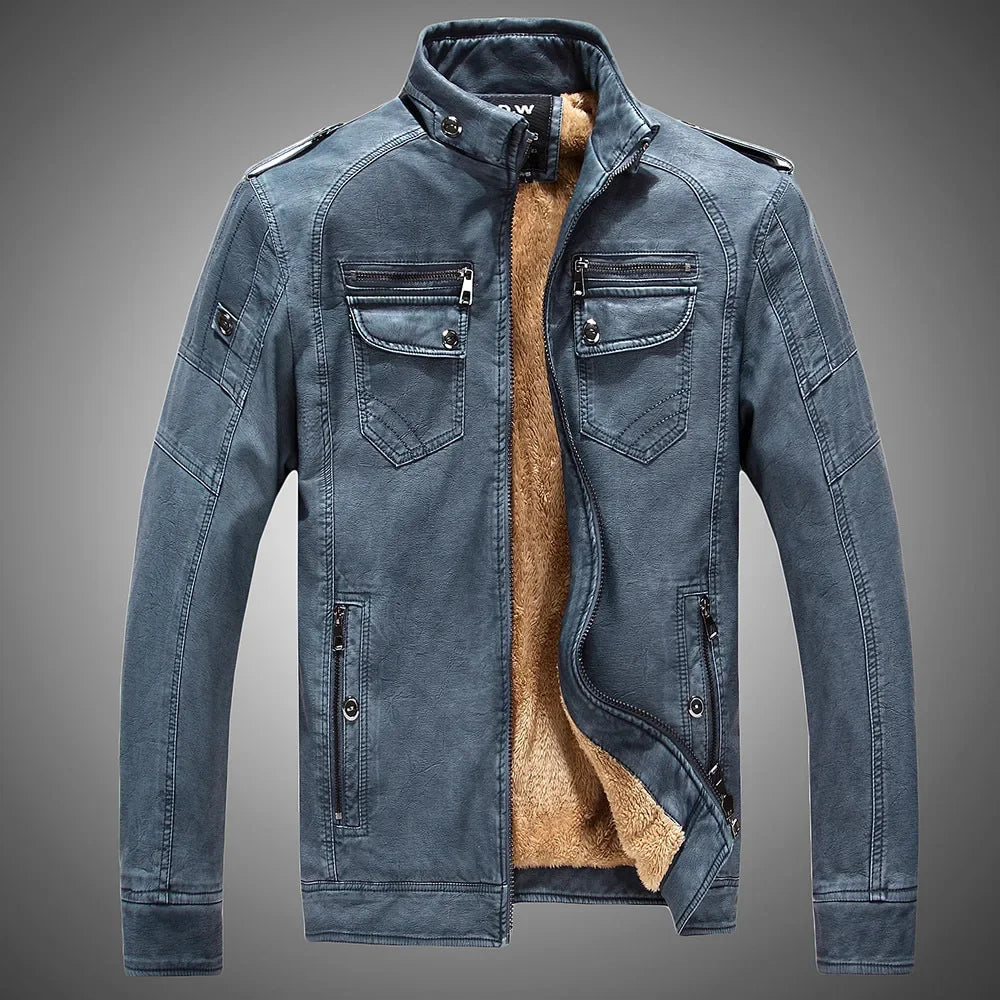 Plus Velvet Pu Leather Jacket Casual Blazer Jackets Men's Slim Fit Coats Jacket Streetwear Man Outerwear Leather Suit Vintage