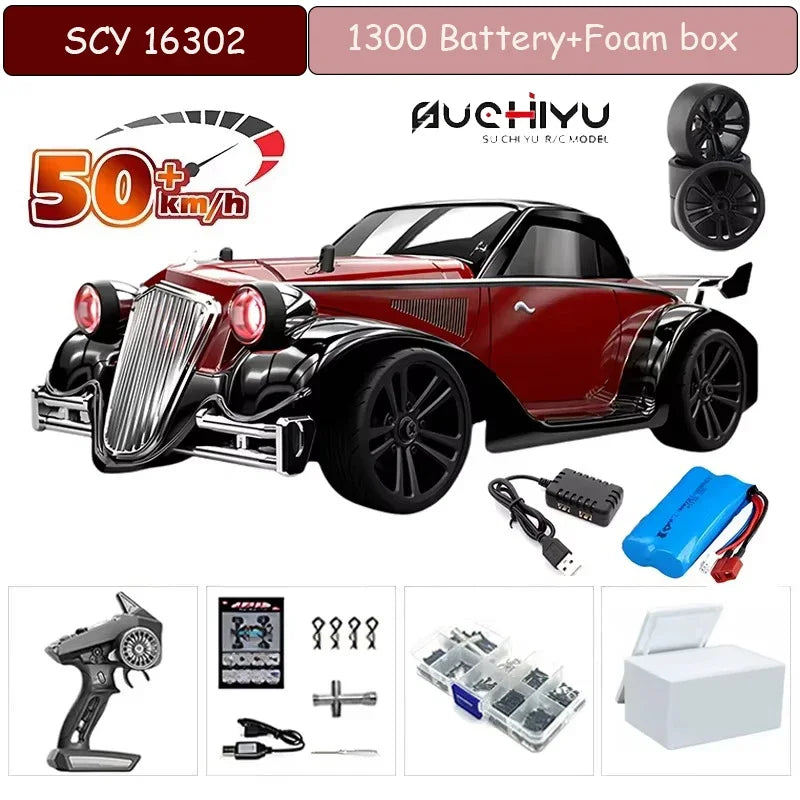 1:16 75KM/H or 50KM/H 4WD RC Car with LED Remote Control Cars High Speed Drift Monster Truck for Kids Vs Wltoys 144001 Toys
