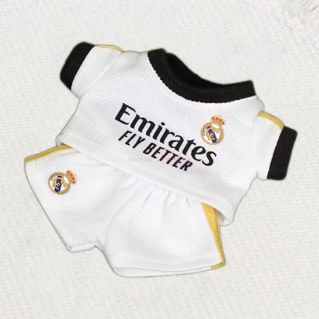 17cm Labubu Football Vinyl Pendant Doll Size 7 V1V2 V3 DIY Clothing Set Sportswear for Kids Creative Child Gift Toy