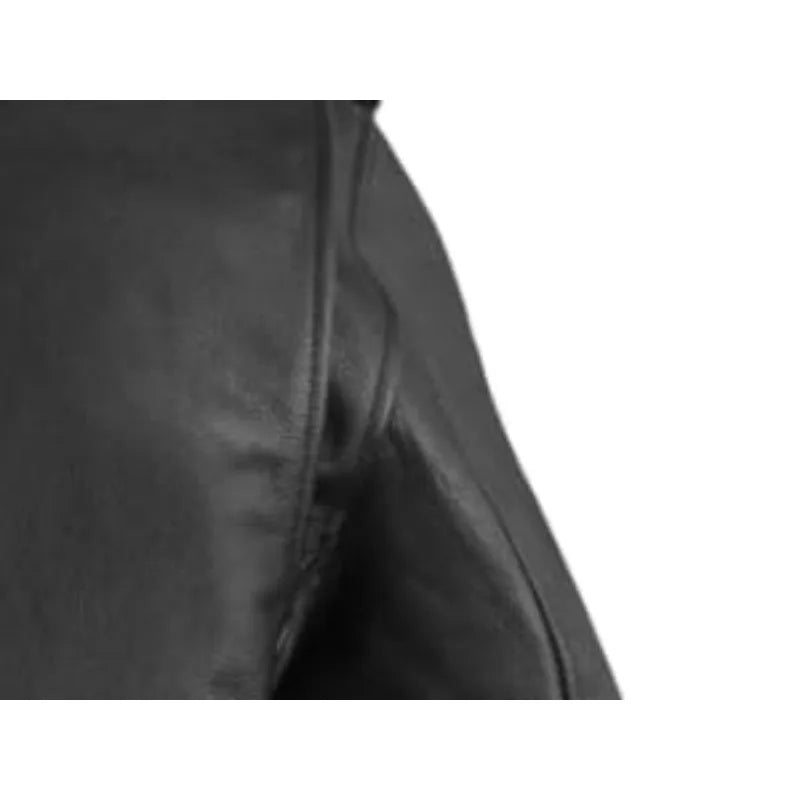 First Mfg Co - SuperStar - Men's Motorcycle Biker Riding Black Leather Jacket