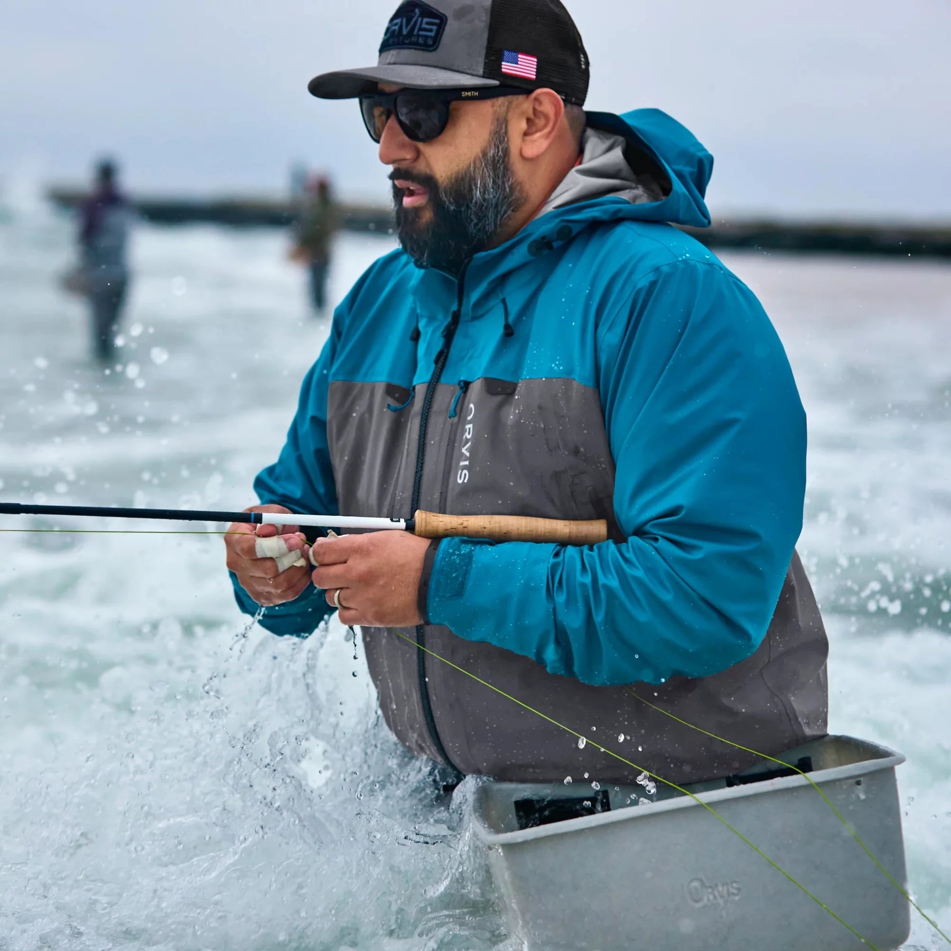 Men's Ultralight 3L Wading Jacket Waterproof Breathable for Hunting Camping Fishing - Lightweight Outdoor Rain Outwear