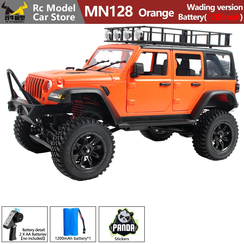 MN MODEL 1:12 Panda RC 4X4 Diving Wading Off-road Car Rock Crawler All Terrain Vehicle Buggy SUV Climbing Truck Toy for Adult