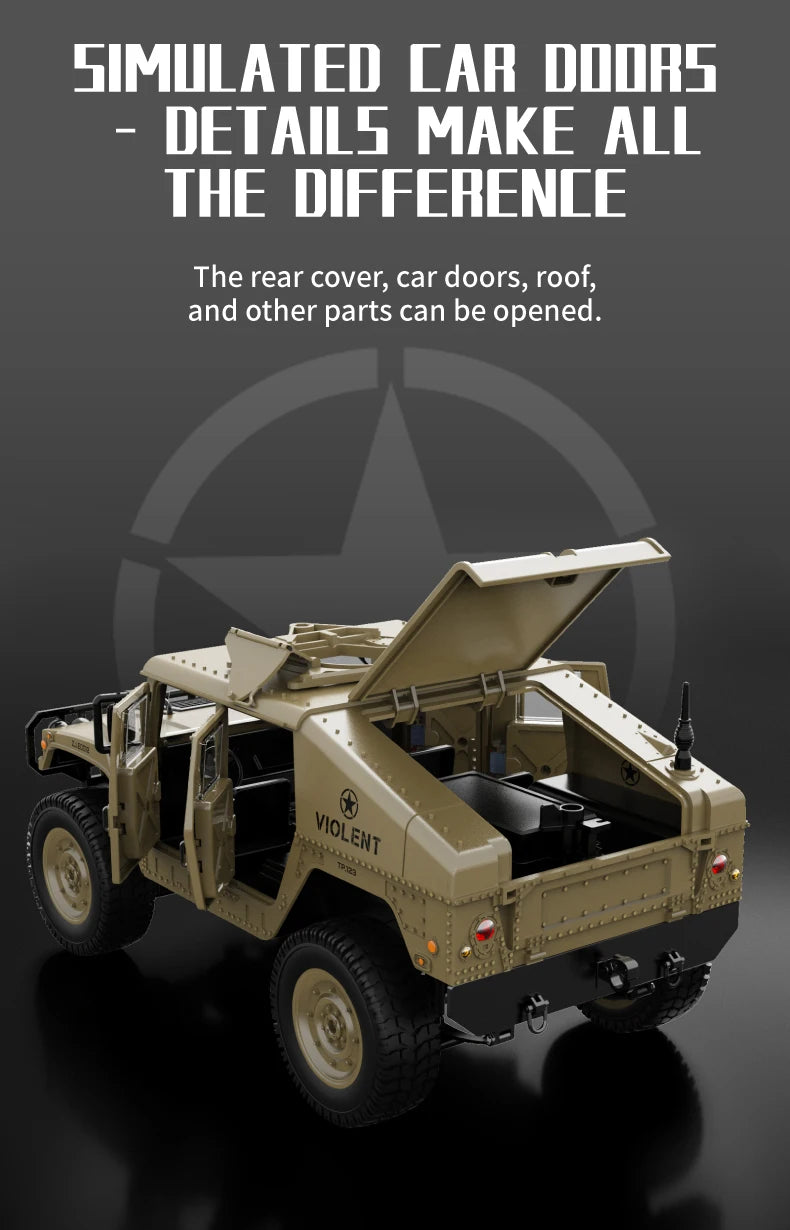 C8835 Remote Control Car 1:16 2.4G 4WD Military Truck Off-Road Rc Vehicle Climbing Toy For Kids Adults Gift Summer Outdoor Hobby