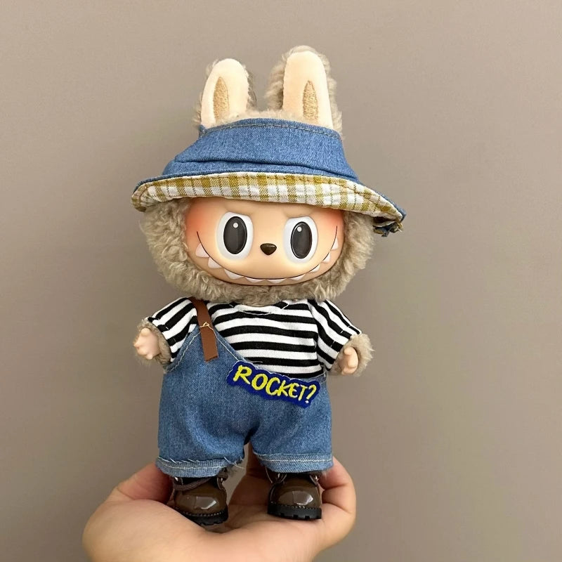 Labubu Doll Clothes Set for V1/V2 Ropa Labubu Dolls Strap Pants Set Cute Skirt Overalls Accessories Children's Toy Gifts