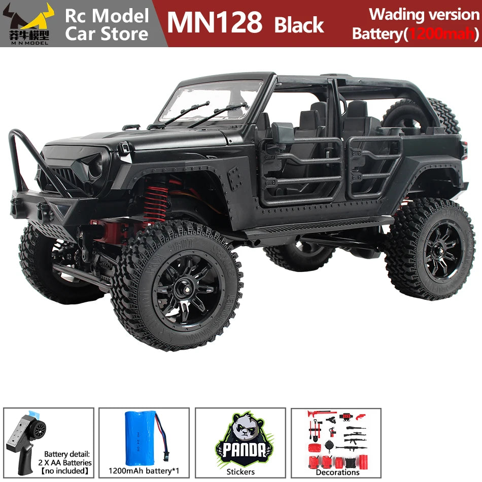 MN MODEL 1:12 Panda RC 4X4 Diving Wading Off-road Car Rock Crawler All Terrain Vehicle Buggy SUV Climbing Truck Toy for Adult