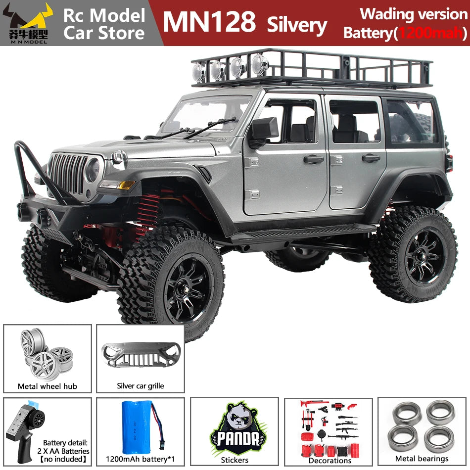 MN MODEL 1:12 Panda RC 4X4 Diving Wading Off-road Car Rock Crawler All Terrain Vehicle Buggy SUV Climbing Truck Toy for Adult